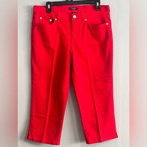 Chaps Women's  Red Cropped Jeans